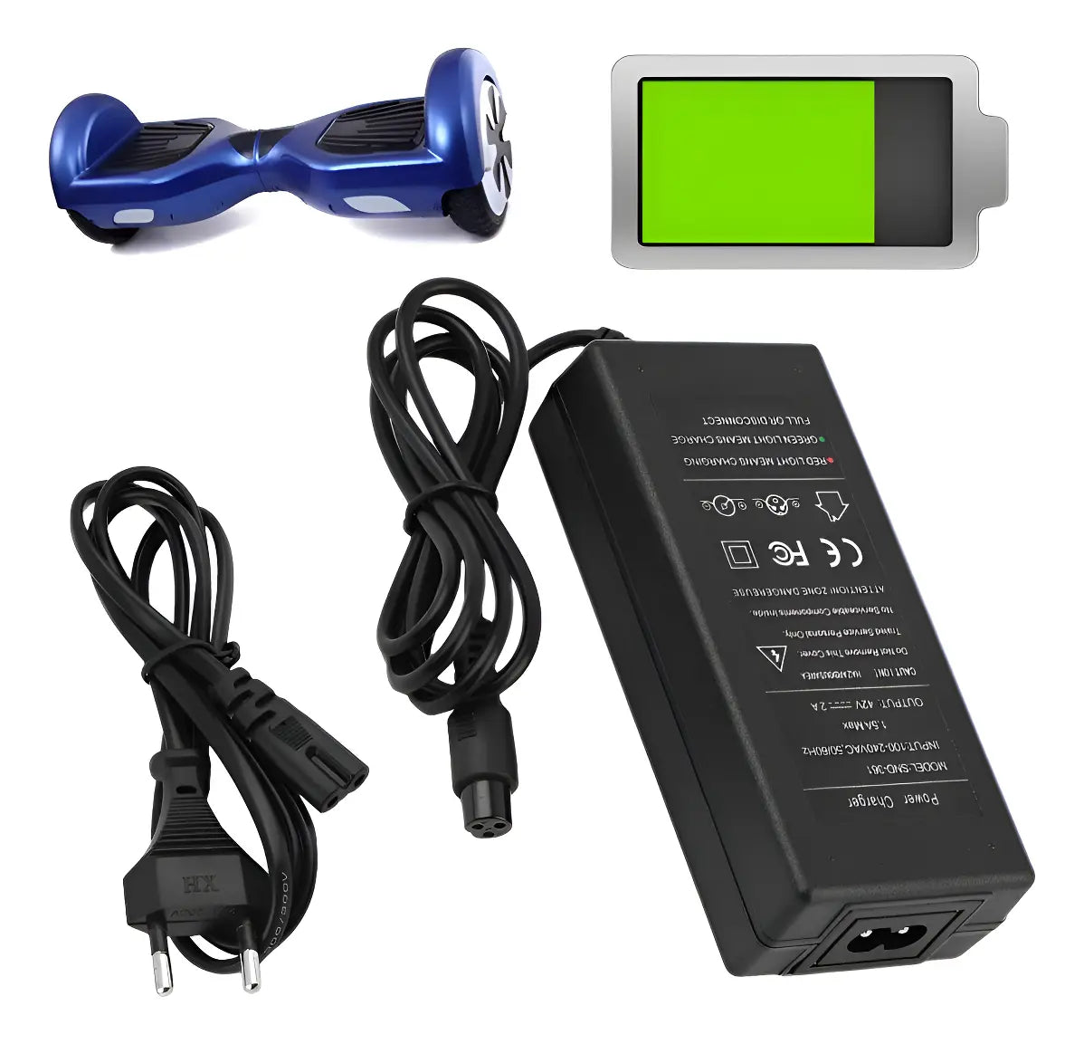 Cargador Fuente Patineta Hoverboard Electrica 42v - 2A
